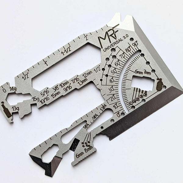MRF Card Multitools Universal 3.0-60+ Tools Credit Card Multitool with Knife - Titanium Wallet Multi