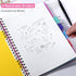 CAGIE 8.5 x 11 Spiral Notebook - 220 Pages Hardcover 5 Subject College Ruled Notebook with Removable Dividers for School