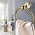 WINCASE Crystal Towel Ring, Gold Towel Holders for Bathrooms, Round Hand Towel Rack, Wall Mounted