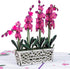 Paper Love 3D Orchids Pop Up Card, Gift for Birthday, Wedding, Anniversary, 5" x 7" Cover with Envelope