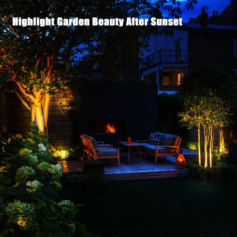 120V 12W Halloween(2 Pack) LED Outdoor Landscape Spotlight - Warm White Waterproof Spot Lights for Yard House Flag