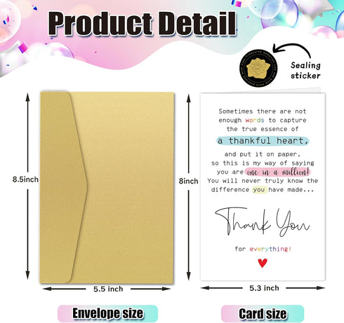 Sweet Poem Thank You Card, Funny Appreciation Card Gifts for Friend Coworker Boss Teacher, Goodbye Card for Coworkers
