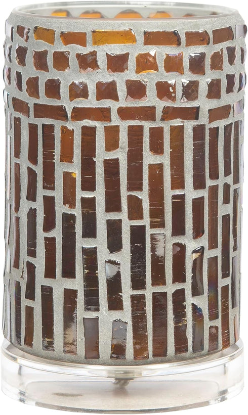 TA23007 1 6.75-Inch Dale Tiffany Light Accent Lamp Handcrafted Mosaic Art Glass Shade, Calico - Multi-Color, Tall