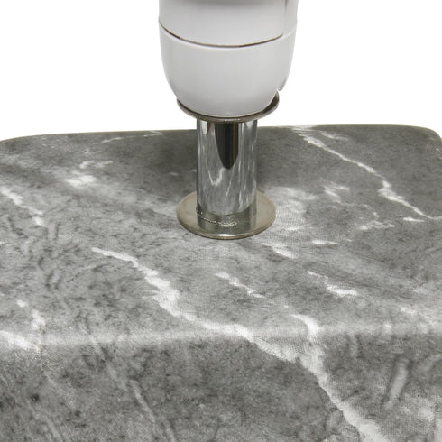 LT1217-BOB 11.81" Simple Designs Mini Marble Ceramic Cube Table Lamp, for Living Room, Bedroom, Office, Black