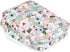 Mary Square Peach Floral Canvas Zippered Bible Cover, 10.5 x 8