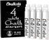 White Jumbo Chalk Markers - 15mm Window Markers, Pack of 4 White Pens for Cars, Chalkboard, Whiteboard, Glass, Bistro