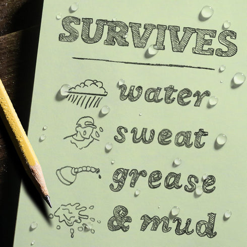 Rite in the Rain Weatherproof Hard Cover Notebook, 6.75" x 8.75", Green Cover, Universal Pattern