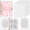 SKYDUE 100 Envelopes Challenge Binder with Laminated $5050 Tracker Sheet & Pre-numbered Pockets (Pink)