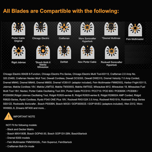 6Pcs Diamond Oscillating Tool Blades, Multi Tool Mortar Cutting Saw Blades for Grout Removal and Soft Tile Cutting