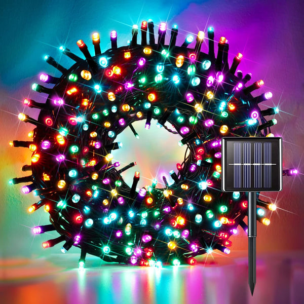 suddus 5 Colors Solar String Lights, Solar Christmas Lights Outdoor Waterproof with