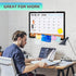 Monthly Calendar Whiteboard 24"x18", Magnetic Dry Erase Cork Board Combination for Office Kitchen Planning