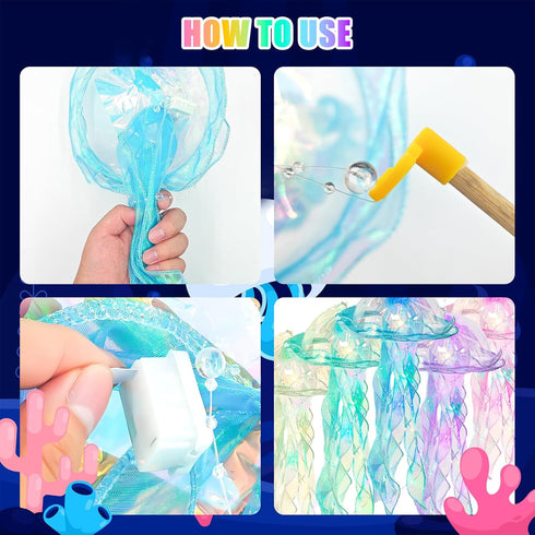 10 Jellyfish Decor - Pcs Light Up Jellyfish Lanterns, Hanging Jelly Fish Decorations for Mermaid Birthday Decorations