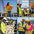 2 AYKRM Heavy Woven cotton High Vis Reflective work construction safety vest for men Class with ipad Cargo Pockets