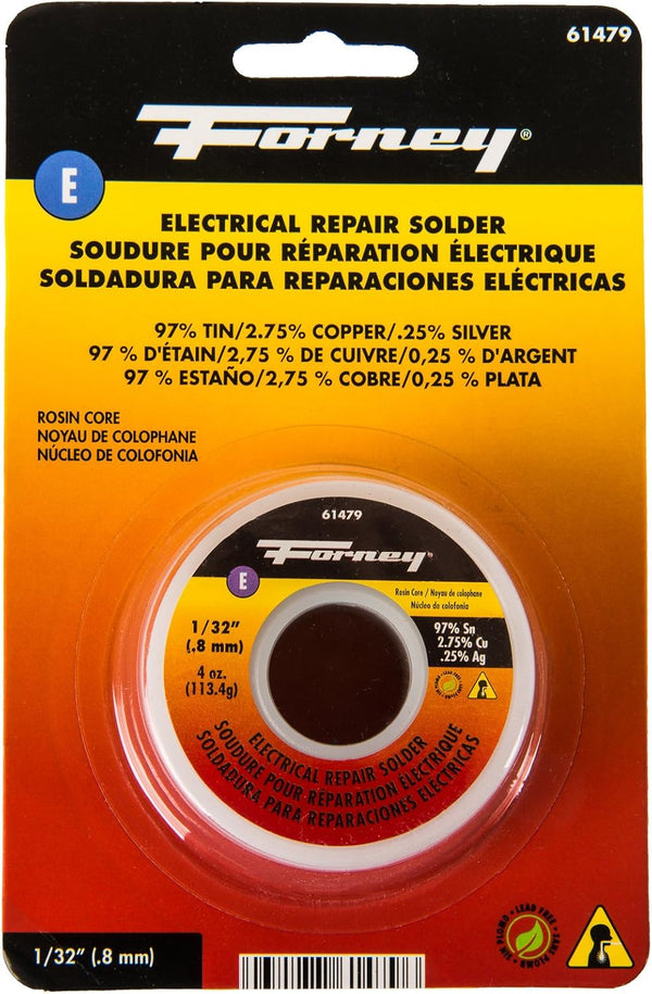 Forney 61479 Lead Free Rosin Solder, 1/32"