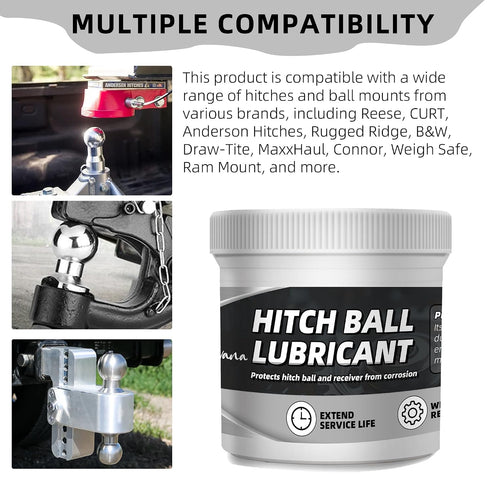 Calvana 4 oz 2 Trailer Hitch Ball Grease, Includes Trailer Ball Head Covers, Lubricant for Trailer Locks, Reduces
