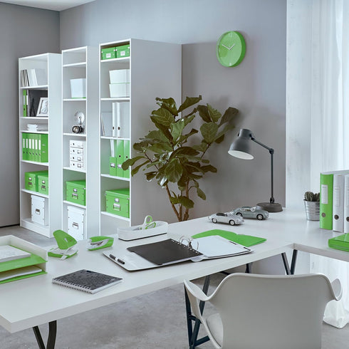 Leitz 55022054 Stapler, 30 Sheet Capacity, Ergonomic Metal Body, Includes Staples, WOW Range, Green