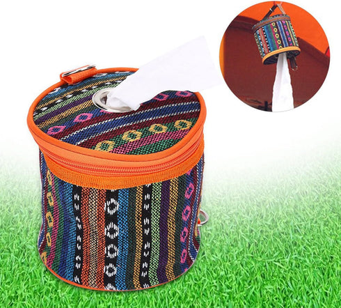 KooingTech 5.7x4.3in Camping Toilet Paper Holder, Toilet Paper Cover, Portable Wipes Case with Hook Suitable