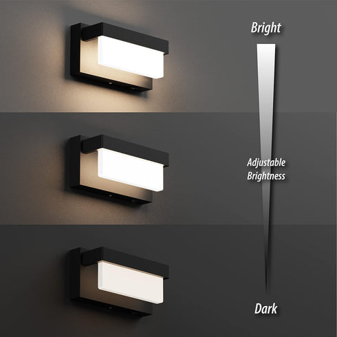 8 inch 4000K Wall Sconce Black Wall Light with On/Off Switch LED Wall Lamp Acrylic Lampshade Sconce Wall Lighting