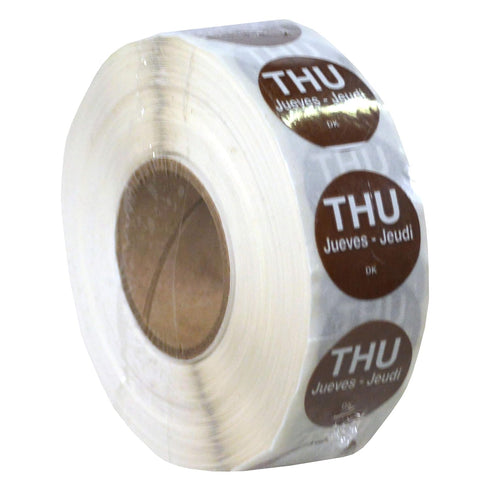 DayMark Day of The Week Removable Label, THU - 1" x 1", Roll of 1,000