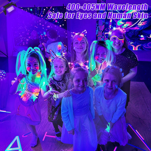 1Pack T-SUN Rechargeable Black Lights, Battery Powered Blacklights for Glow Party Fishing Cordless Black Light