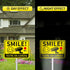 2 Pack 10"x7" Smile You're on Camera Signs Video Surveillance Signs Outdoor, Rust-Free Aluminum Warning Sign, UV