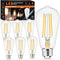 hansang E26 Edison Light Bulbs, Dimmable, 2700K Warm White, Vintage Edison Bulbs, 60 Watt Equivalent, 6W Filament Light