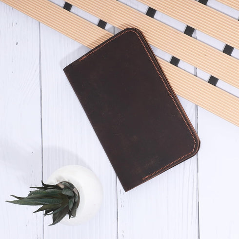 Leather Journal Cover for Field Notes, Cahier Notebook Cover, Wallet Case, 3.5 x 5.5 in., Handmade