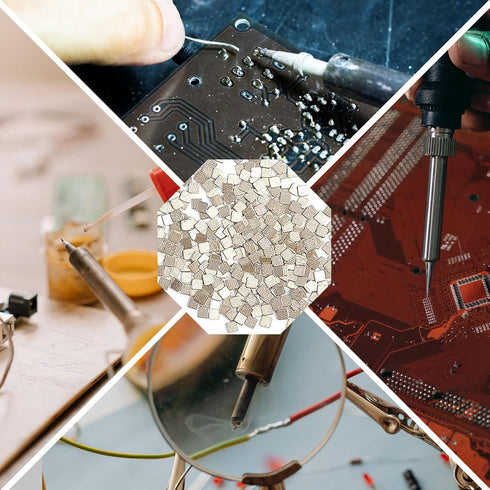 AIEX 4 Grams (about 400 pcs) Silver Solder Flux for Jewelry, 2x2mm Precut Chips for Easy Soldering and Repair
