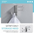 Angle Simple Swivel Towel Hook, Polished Chrome 304 Stainless Steel 3-Arm Robe Hook, Wall Mounted Towel Rack