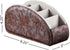 Arniche 5 Leather Remote Control Holder,Universal TV Remote Organizer with Compartments,Desktop or Bedside Table