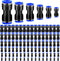 120 Pcs Straight Push Connectors - 4 6 8 10 12 mm Air Hose Fittings Quick Release Pneumatic Connectors