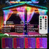 10x10Ft 300LED 8 Dimmable Curtain Lights Battery Operated Waterproof Waterfall Light with Modes Remote Timer Memory