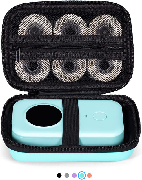 Memoking T02 Hard Storage Case for Phomemo D30, SUPVAN E10, NIIMBOT D11, Waterproof Shockproof Case, Green