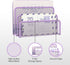 SUPEASY Mail Organizer, Desktop File Organizer Mesh Metal Mail Holder with 3-Slot, Office Envelope Organizer (Purple)