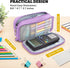 Big Capacity Pencil Case, Durable 3 Compartment Pen Pouch, Portable Zipper Stationery Organizer for Kids, Teens, Adults