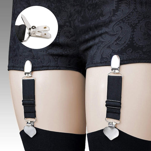 Buyless Fashion 1” Heavy Duty Metal Clips - For Suspenders, Pacifiers, Bib Clips, Toy Holder, or Mitten Clips, 12 Clips