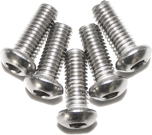 100 Pcs M3-0.50 x 16mm Button Head Socket Cap Screws, Passivated 18-8 Stainless Steel, Easy-use Storage Case