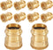 10-Pack Brass Press Fitting Adapter, 1/2" Press X 1/2" Female NPT Adapter, LF Brass