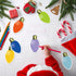 Whaline 24Pcs Christmas Sticky Note, 12 Designs Colorful Xmas Bulb Shape Self-Stick Notepads for Work Study