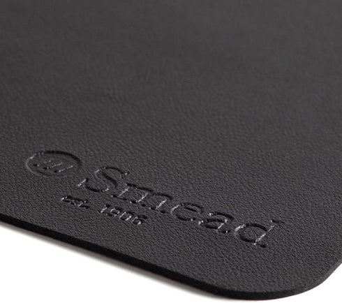 Smead Charcoal Desk Pad, Vegan Leather Mat with Non-Slip Faux Suede Backing, Perfect Desk Organizer for Office Decor