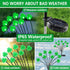 2 Pack St Patricks Day Decorations, 18 LED Lucky Green Shamrock Solar Lights with 2 Modes for Yard Garden Lawn Pathway