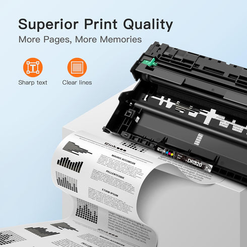 E-Z Ink Compatible Drum Unit Replacement for Brother DR820, Compatible with Multiple Printer Models