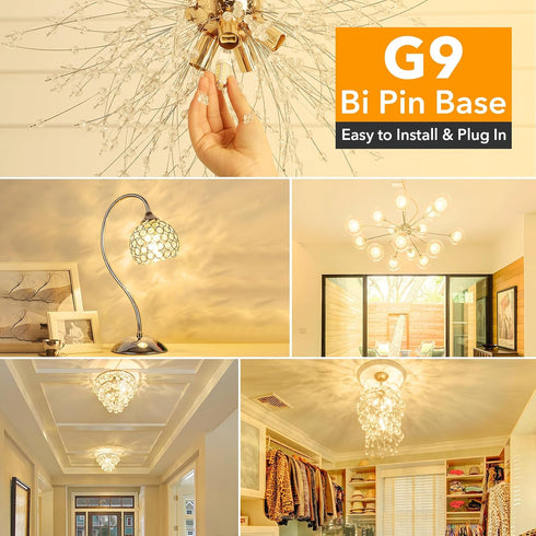 G9 Bulb Dimmable, 3000K, 40W T4 4W Bulbs 400LM, 6 Pack MAXvolador LED Soft White Halogen Equivalent, Bi Pin Base Light