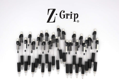 Zebra Pen Z-Grip Mechanical Pencil, 0.5mm Point Size, HB #2 Graphite, Black Grip, 12 Pack