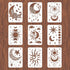 12X8 inches Wall Stencils for Painting - Reusable Star Moon Tile Stencil for Concrete Floor, Patio & Furniture