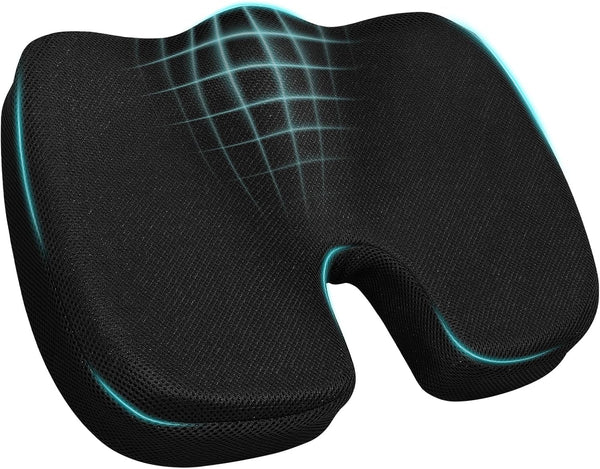 Rongyman Ergonomic Seat Cushion with Memory Foam for Office Chair, Car Seat, Non-Slip