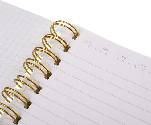 Graphique Vegan Leather Spiral Journal, Green Today, 8” x 10", 192 Lined Pages, "Today" Quote in Gold Foil Cover