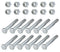 Grade 5 Shear Bolts for Rotary Cutters 1/2" x 3-1/2" with Nylock Nuts, 12 Pack