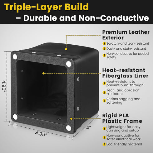 Enhon Magnetic Metal Shavings Catcher, Dirt Bag Electrical Drilling Catcher Bag, Non Conductive Magnetic Metal Drill