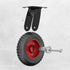 Houseables Heavy Duty Swivel Caster Wheel, 8 Inch, 1 Wheel, Red Rim, Rubber, Cast Iron, Large, Flat Free for Carts,